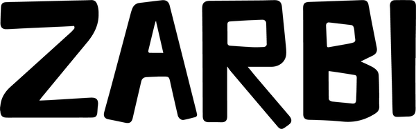 Black Zarbi rectangle logo.